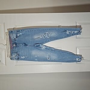 GO GO Jeans High Rise Ankle Denim Stretch Distressed Size 11